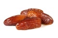 Sweet dates fruit or four dried dates isolated on white Royalty Free Stock Photo