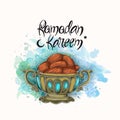 Sweet dates for Ramadan Kareem celebration.