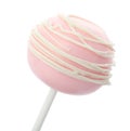 Sweet decorated cake pop on background