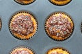 Sweet decorated homemade muffins