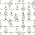 Sweet and Delicious Coffee Frappe Vector Graphic Seamless Pattern