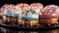 sweet delicious colorful donuts on the table 3