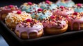 sweet delicious colorful donuts on the table 4