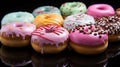 sweet delicious colorful donuts on the table 5