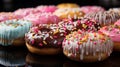 sweet delicious colorful donuts on the table 6