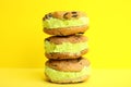 Sweet delicious ice cream cookie sandwiches Royalty Free Stock Photo