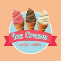 sweet delicious ice cream pastry food icon