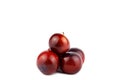 Sweet delicious plums isolated on white background Royalty Free Stock Photo