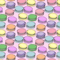 Sweet delicious watercolor pattern with macarons.