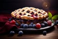 Sweet delight a delicious berry pie ready for indulgence