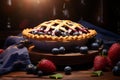 Sweet delight a delicious berry pie ready for indulgence