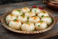 Sweet delight Indian dumpling dessert, a burst of traditional sweetness
