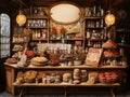 Sweet Delights: 3D Rendering of a Bakery Shop Overflowing with Tempting Sweets Royalty Free Stock Photo