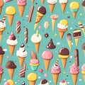 Sweet Delights - Ice Cream and Confectionery Wallpaper