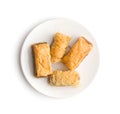 Sweet dessert baklava and kantaifi. Royalty Free Stock Photo