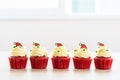 Sweet dessert with cupcake red velvet Royalty Free Stock Photo