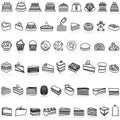 Sweet dessert icons.