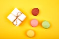 Sweet Dessert macaroon, gifts Royalty Free Stock Photo