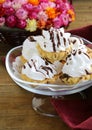 Sweet dessert tartlets with meringue Royalty Free Stock Photo