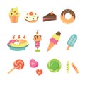 Sweet Desserts Icon Set Royalty Free Stock Photo