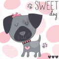 Sweet dog vector illustration Royalty Free Stock Photo