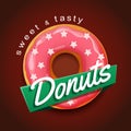 Sweet donut advertising banner