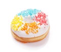 Sweet donut with colorful decor