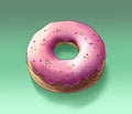 The sweet donut digital illustration