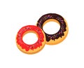 Sweet Donuts logo Design Flat Food Royalty Free Stock Photo