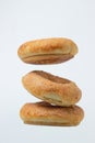 Sweet donuts on a white background. Isolated sweetness on a light background.