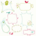 Sweet Doodle Frames Royalty Free Stock Photo