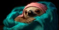 Sweet Dreams: Baby Sloth in Pink Blanket