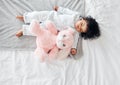 Sweet dreams little one. a baby girl sleeping in her bed. Royalty Free Stock Photo