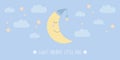 sweet dreams little one banner with cute moon Royalty Free Stock Photo