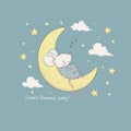 Sweet dreams. Vector illustration for kids