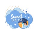 Sweet Dreams Wish Cartoon Designed Illustration