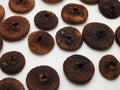 Sweet dry fig fruit isolated white background Royalty Free Stock Photo