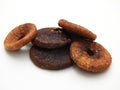 Sweet dry fig fruit isolated white background Royalty Free Stock Photo