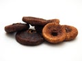 Sweet dry fig fruit isolated white background Royalty Free Stock Photo