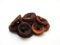 Sweet dry fig fruit isolated white background Royalty Free Stock Photo