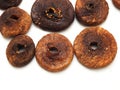 Sweet dry fig fruit isolated white background Royalty Free Stock Photo