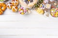 Sweet Easter brunch background Royalty Free Stock Photo