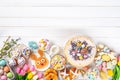 Sweet Easter brunch background Royalty Free Stock Photo