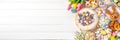 Sweet Easter brunch background Royalty Free Stock Photo