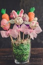 Sweet Easter cake pops Royalty Free Stock Photo