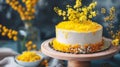 Sweet Elegance: Mimosa Cake for Women\'s Day, Union of Taste and Refinement.