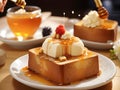 Golden Bliss: Irresistible Honey Toast Delight