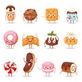 Sweet emotion vector set. Royalty Free Stock Photo