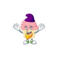 Sweet fairytale of strawberry cupcake Elf cartoon character Royalty Free Stock Photo