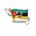 Sweet flag mozambique cartoon character making an Okay gesture